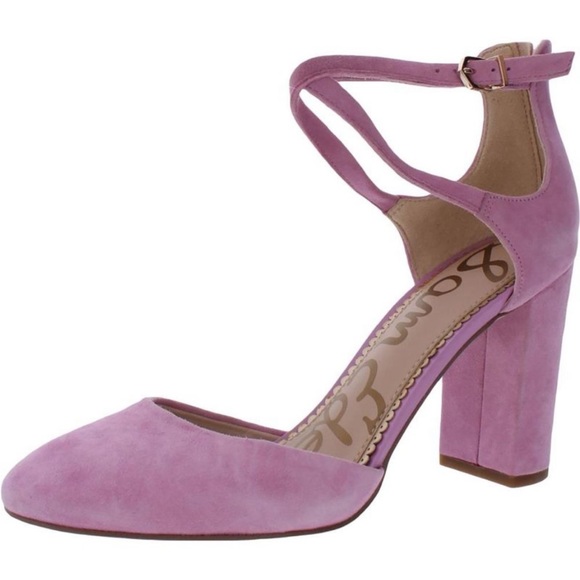 Sam Edelman Shoes - Sam Edelman Simmons Pink Suede Strappy Dress Heels size 8